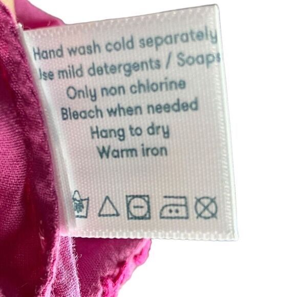 Roller Rabbit Dress Girls 12 Pink Embroidered Floral Faith Cap Sleeve - Picture 9 of 10